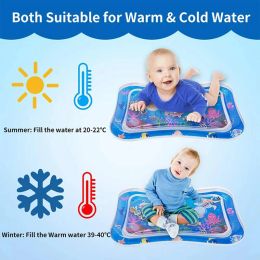 Baby Water Play Mat Inflatable Tummy Time Toys Kids Thicken PVC Playmat Toddler Fun Activity Play Center Water Pad for Children