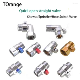 Bathroom Sink Faucets 1/2 Inch All-copper Angle Valve Shower Nozzle Hose Quick Opening Straight Elbow With Switch Stop