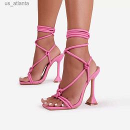 Dress Shoes 2022 New Womens Sandals Summer Sexy Dresses High Heels Fashion Feet Straps Open Laces Pump Gladiator H240403Q4WX