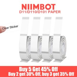 Boards Niimbot D101 D11 D110 Transparent Label Printing Paper Name Sticker Adhesive Sticker Book Stationery