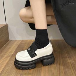 Dress Shoes Krasovki 8CM PU Patent Leather Platform Wedge Ladies Chunky Heels Plush Pumps Boots Sneakers Women Spring Autumn Mary Jane