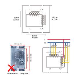 MOES New Smart WiFi 6 Gang Light Switch Smart Life/Tuya App 2/3 Way Muilti-Control Remote Control Works with Alexa Google Yandex