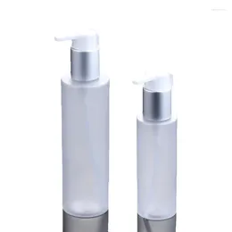 Storage Bottles 10PCS Refillable Bottle Cosmetic Container Empty 200ML Plastic Emulsion White Shampoo Body Cream Vial Travel Press Pump