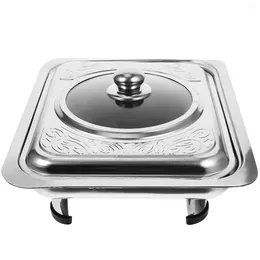 Dinnerware Sets Steel Buffet Dishes Holder Server Party Metal Tray Stainless-steel Foods Plate Fruit Kitchen Heater