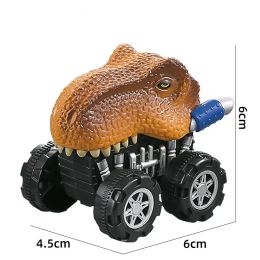 2Pcs Dinosaur Toy Pull Back Cars Realistic Dino Cars Mini Monster Truck With Big Tyres Small Dinosaur Toys For Kids Gift