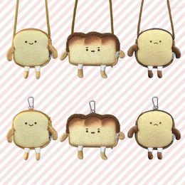 Bag Toast Bread Coin Purse Cute Cartoon Personality Creative Student Girl Heart Messenger Casual Small