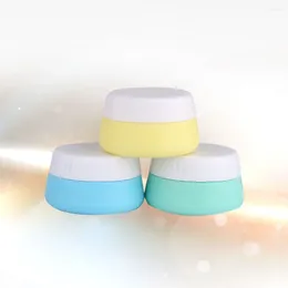 Storage Bottles 3 Pcs Cream Jars Lids Silicone Containers Empty Sample Shampoo