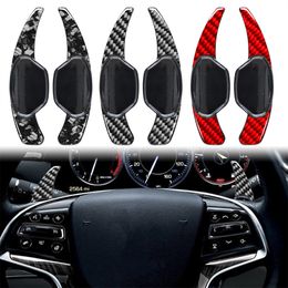 For Cadillac XTS 14-19 Red/Forged/Black Carbon Fiber+ABS Car Styling Steering Wheel Center Control Modified Accessories Shift Paddle