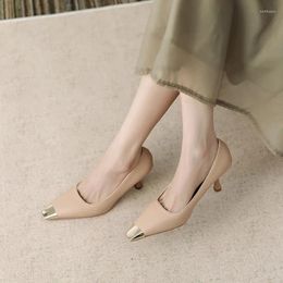 Casual Shoes High-heeled Women Temperament In Spring Of Thin With Square Head And Small Design Sense French Ladies' Shoes.