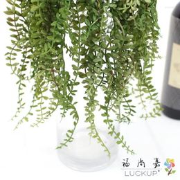 Decorative Flowers 1 PCS Artificial Plastic Green Plant Pearl Chlorophytum Home Wedding Decoration Gift F454