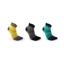 Men's Socks Cotton Breathable Sweat Absorbing Five Finger Anti Friction Split Toe Short Tube Sports