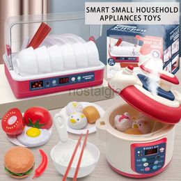 Kitchens Play Food Simulation Childrens Play House Kitchen Cooker Toy MusicTableware Rice Cooker Girl Early Education Parent-child Interaction 2443