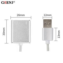 Portable 7.1 External USB Sound Card Jack 3.5mm USB Audio Adapter Earphone Micphone Sound Card For Macbook Computer Laptop PC