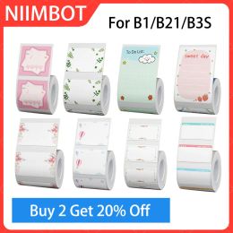 Paper Niimbot B21/b3s/b1 Labels Stick Colour Tape Price Labels Printing Paper Thermal Label Paper Self Adhesive Colour Pattern Bar Code