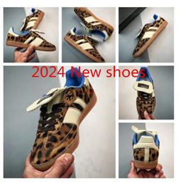 2024 Leopard print sam bas sammbaity Wales Bonner Designer Men Women shoes platform Vintage Trainer Sneakers Non-Slip Outsole Classic Casual Fashionable size 36-45