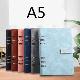Spines A5 looseleaf notebook color change pu business office notepad detachable inner page looseleaf diary