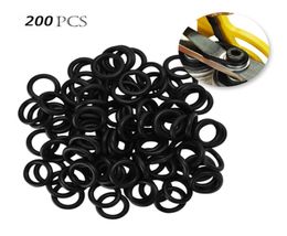 200PCS Shockproof Silicone Tattoo Rubber Orings 13mm diameter For Tattoo Machine Springs part Black Supplies Body Art6653565