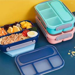 Dinnerware Leak Proof Lunch Containers Leakproof Eco-Friendly 4 Grids Box Storage Container Sealed Snack For Kids Adults Travel