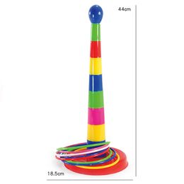 Children Stacking Cup & Sports Circle Ferrule Stacked Layers Throwing Game Parent-Child Interactive Ferrule Kids Outdoor Toys