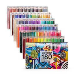 Pencils Brutfuner 180 Colors Oil Professional Oil Colored Pencils Wood Watercolor Pencils Drawing Pencil Set For School Art Supplies