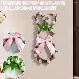 Decorative Flowers 2024 Shape Wreath Pendant Delicate Stylish Indoors Hanging Artwares For