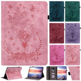 Pillow Tiger Embossed Flip Butterfly Case For Amazon Fire Max 11 2024 Tablet Stand Smart Cover Soft Shockproof PU Leather Funda Coque