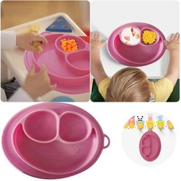 Table Mats Baby Silicone Suction Plate Portable Divided Placemat For Toddlers Dining Room Set 8 With Round