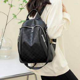 School Bags Mini Backpack Bag Woman 2024 Elegant Women's Waterproof Leather Backpacks For Students
