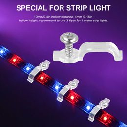 50/100 Mounting Brackets Clip One-Side Fixing Screws Clips For 3528/5050/5630/3014 LED Strip Waterproof Light Bar Home Decor