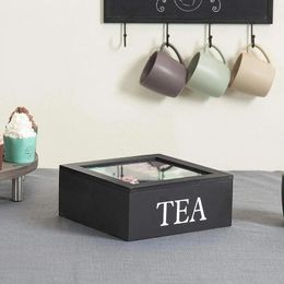 Storage Bottles Tea Bag Organiser Coffee For Assorted Teas And Condiments