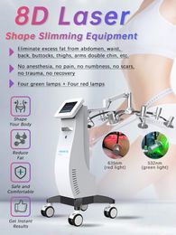 Latest 532nm 635nm laser Slimming Red Green light 8D Lipo laser cellulite removal Maxlipo Slim System fat rmeoval