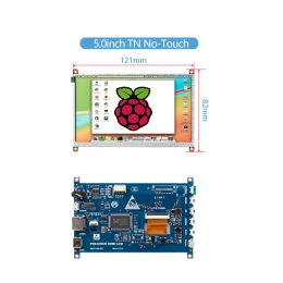 5/7 Inch Raspberry PI JETSON NANO Portable HDMI Touch Screen Kit Computer Case 5V Secondary IPS Gaming Split Screen