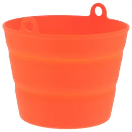 Take Out Containers Drum Lining Barbecue Bucket Grill Supplies Foldable Oil Reusable Silicone Inner Folding Barrel Bucklet Liner For