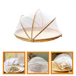 Plates Serving Tent Basket Hand-Woven Bamboo Picnic For Bread Meal