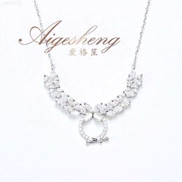 Aigesheng Fashion Jewellery Necklaces 18K Real Gold And Natural Diamond Necklaces For Women