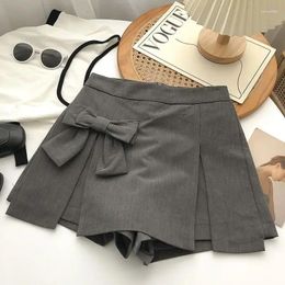 Women's Shorts Korean Design Bow A-line Casual Pants For Summer Sweet And Pure Sexy Versatile Slimming High-waisted Short Skirt