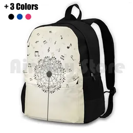 Backpack Music A Dandelion Outdoor Hiking Waterproof Camping Travel Biology Blowing Botany Collection Environment
