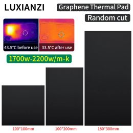 LUXIANZI 0.12mm Graphene Heatsink Conducting Thermal Pad 180*300mm Computer Phone GPU CPU VGA Heat sink Cooling Mat Gasket