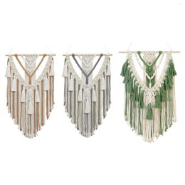 Tapestries Handmade Woven Tapestry Macrame Wall Hanging Chic Tassels Boho For Apartment Living Room Indoor Decoration