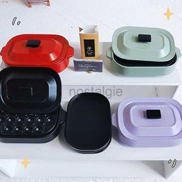 Kitchens Play Food 1 Set 1/12 Dollhouse Mini Alloy Baking Pan Grill Oven Kitchen Cookware Dolls House Decor Accessories Pretend Play Toys 2443