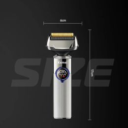 Kemei 4in1 Wet Dry Electric Shaver For Men Beard Hair Trimmer Electric Razor Washable Facial Nose Ear Shaving Rechargeable