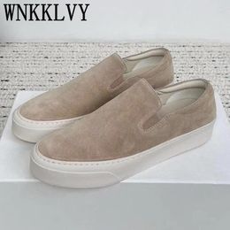 Casual Shoes Spring And Autumn Comfortable Thick Sole Flat Women's Round Head Lazy Solid Loafer Walking 2024