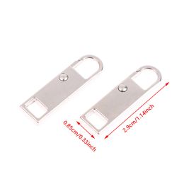 2Pcs Zipper Slider Puller Replacement Removable Zipper Head Luggage Schoolbag Coat Clothes Shoes Boots Metal Zipper Pendant Pull