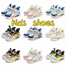 kids sneakers casual shoes children Trendy boys girls Black Sky Blue pink white shoes sizes 27-38 q6bw#