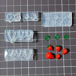 3D Strawberry Epoxy Resin Moulds DIY Jewellery Fondant Mould Cakes Decorating Tools Mini Candy Baking Mould Easy to Clean