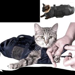 Cat Carriers Pet Supply Grooming Bathing Restraint Bags With Muzzle For Nail Trim Examining Trimming Injecting Anti Scratch Bite Bag