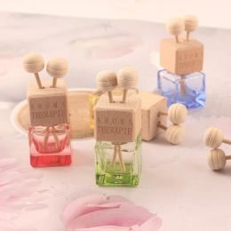 1Pc Car Fragrance Empty Glass Bottle Cute Car Freshener Bottle Perfume Clip Air Vent Outlet Aromatherapy Essential Oils Diffuser