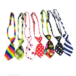 Dog Apparel Pet Tie Cat Pography Supplies Adjustable Dot Stripe Print Style Necktie Decoration Accessories