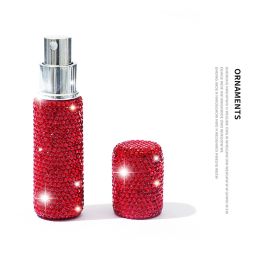 Diamond-Encrusted Perfume Bottle 10ml Spray Bottle Glass Empty Cosmetics Sample Vials Mini Refillable Sprayer Makeup Tool