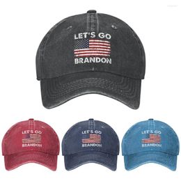 Ball Caps Lets Go Brandon FJB Dad Hat Baseball Cap For Men Funny Washed Denim Adjustable Hats Fashion Casual